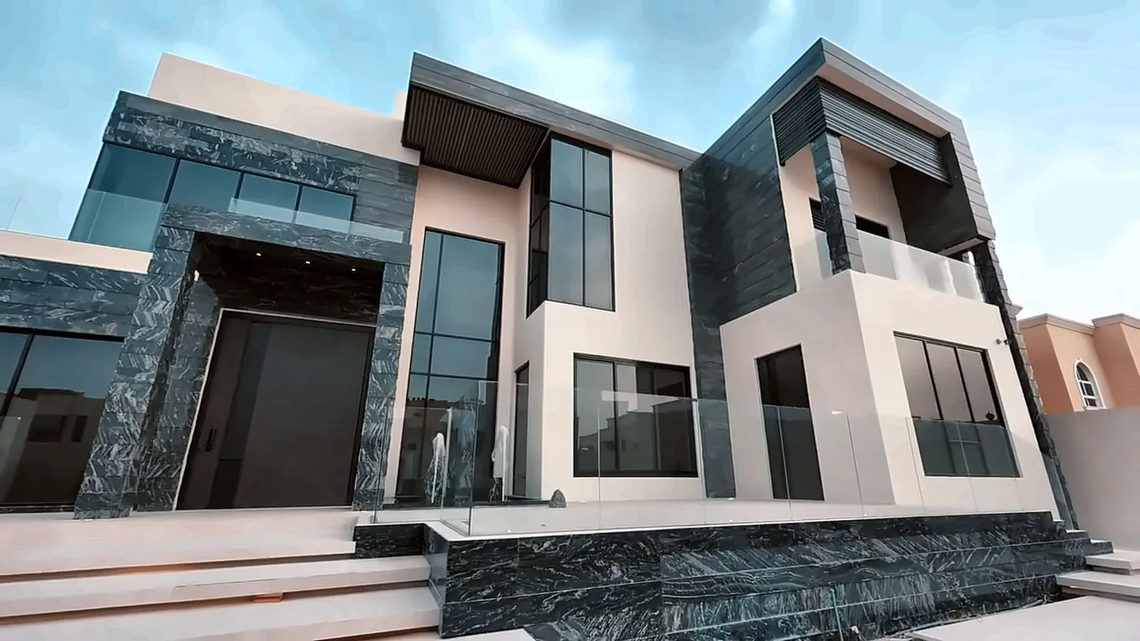 Modern villa façade